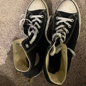 Black high top converse